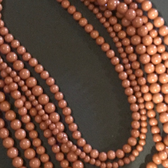 Faux Butterscotch Amber Multiple Strands Necklace - Picture 4 of 4